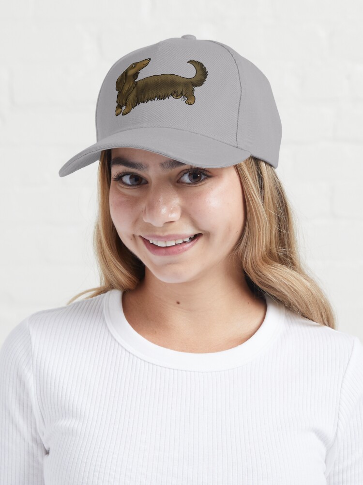 Alternate view of Long Haired Dachshund - Brown and Tan Cap