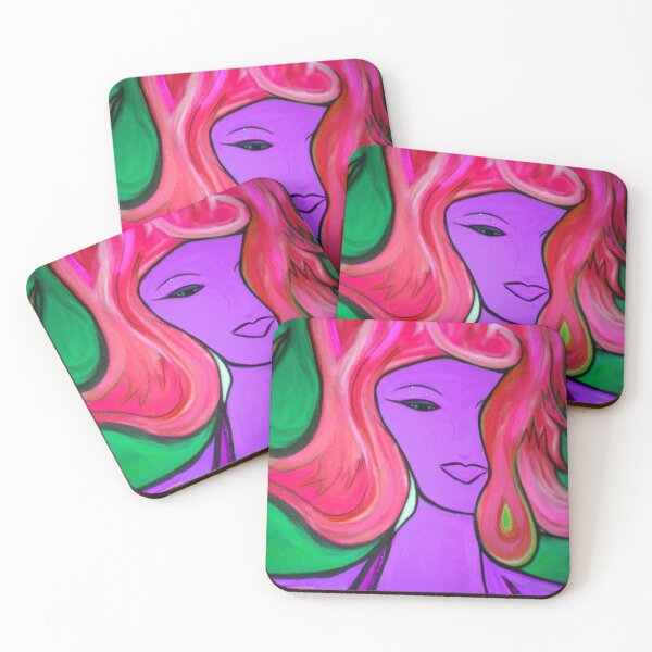 Item preview, Pink Hair, Purple Skin and Green Eyes designed and sold by KR Art Studio.
