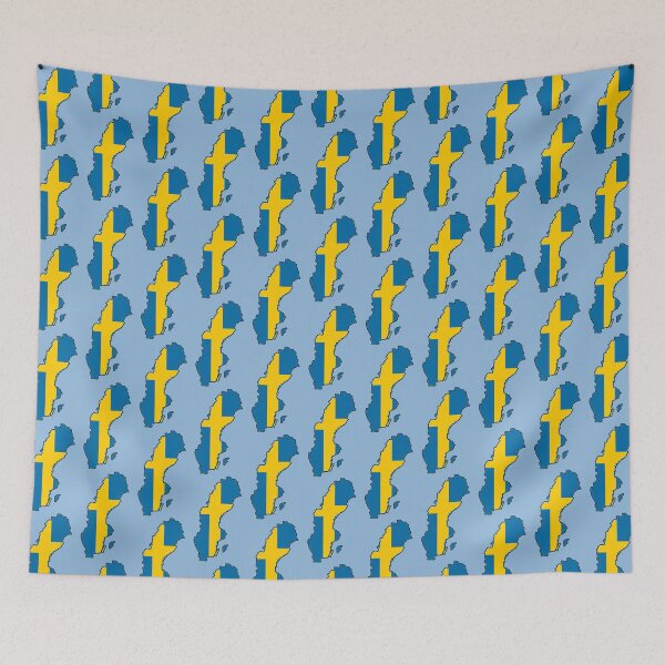 Item preview, Sweden Map With Swedish Flag designed and sold by Havocgirl.
