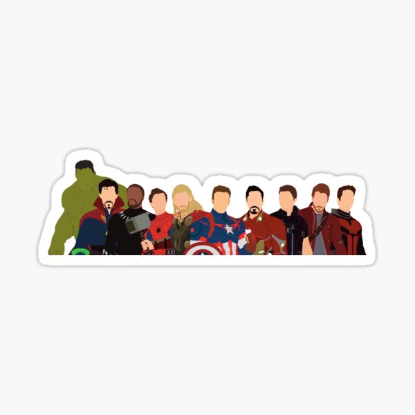 MCU Heros Sticker