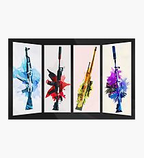 CS:GO Watercolor weapons v2 Photographic Print