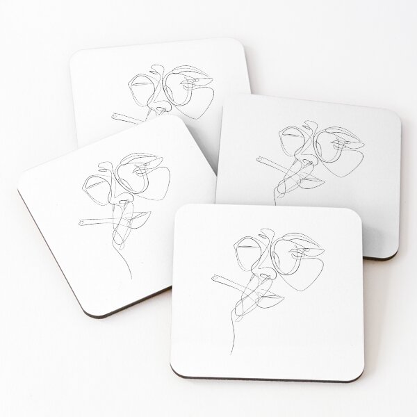 Item preview, "Smoke Break" Minimal Face Linework of Woman Smoking designed and sold by Infinitenoon.