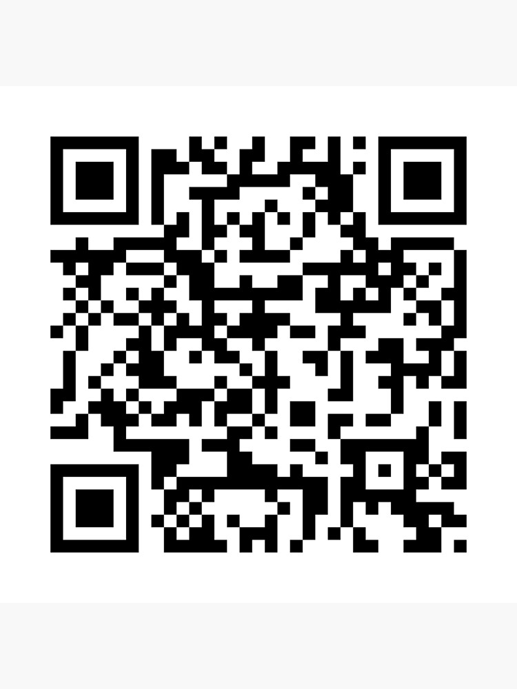 Rick Roll QR Code - Cute Chrome Dinosaur Version | Photographic Print