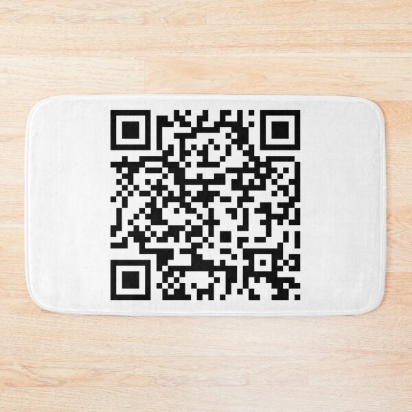 Rick Roll QR Code Bath Mat