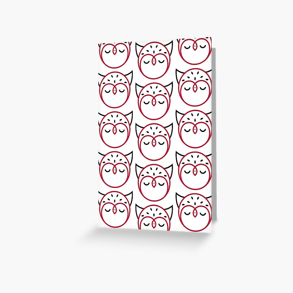 Owl Pattern Card Greeting Card