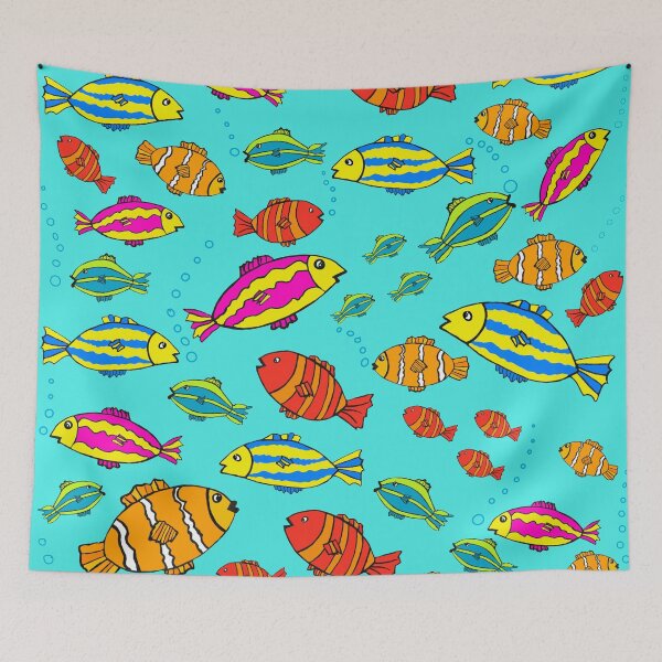 Item preview, Colorful cartoon fish designed and sold by clounewcomb.