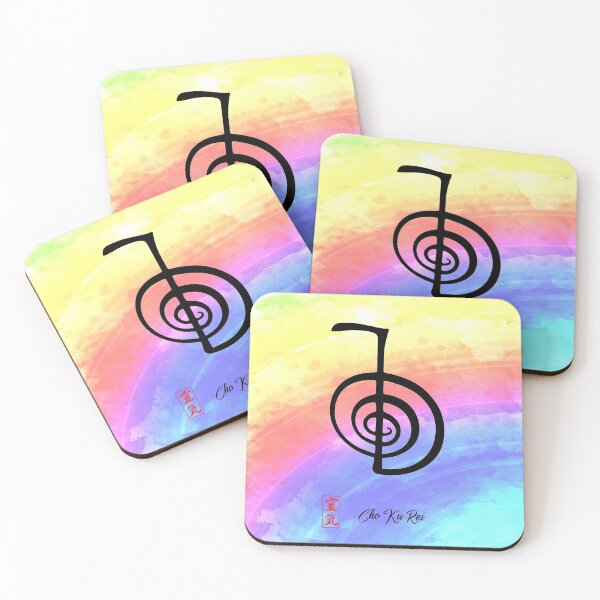 Item preview, Reiki Power Symbol Cho Ku Rei colorful background designed and sold by Bluepress.