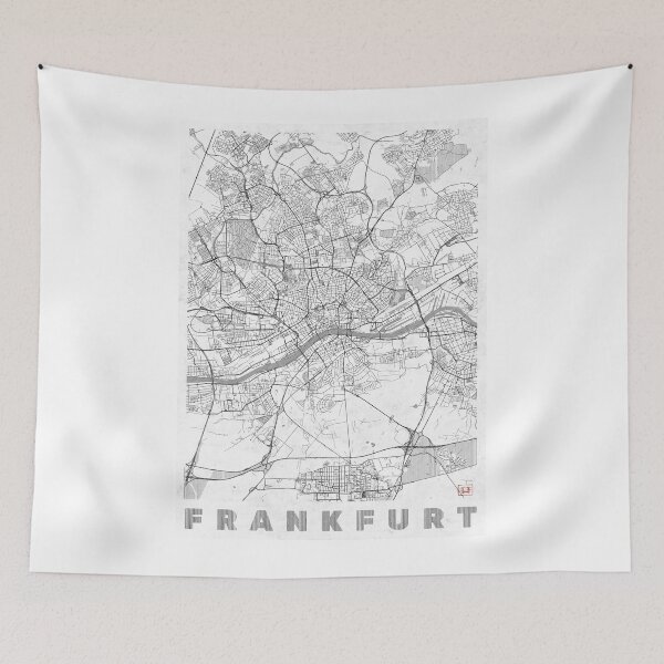 Item preview, Frankfurt Map Line designed and sold by HubertRoguski.