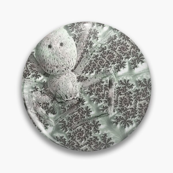 Item preview, Huntsman Spider & Mandelbrot Set Fractal Art Web in Mint Green  designed and sold by Karen McFarland.