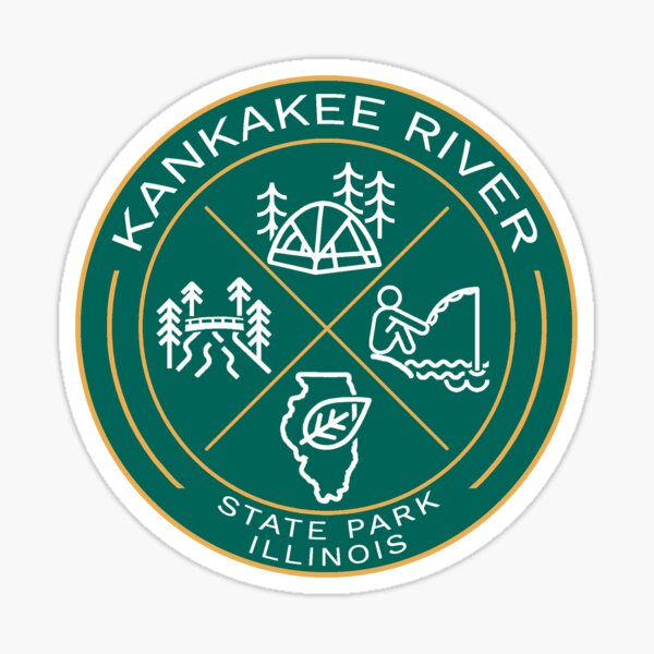 Item preview, Kankakee River State Park Heraldic Logo designed and sold by VanyaKar.
