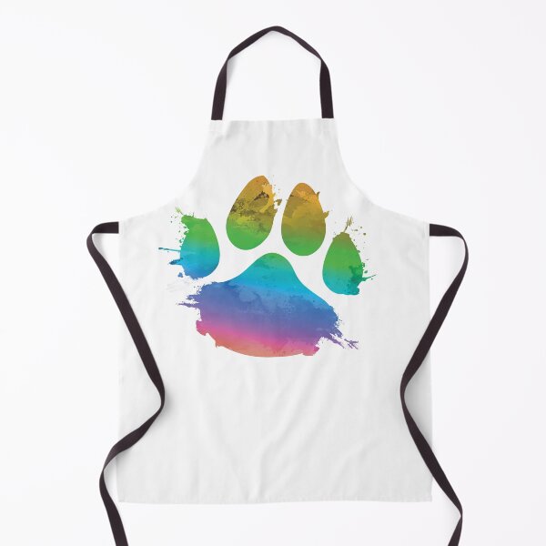 Artikelvorschau, Hundetatzen-Druck Regenbogen-Spritzen! Buntes Welpen-Kunst-Design entworfen und verkauft von Tazmaa.