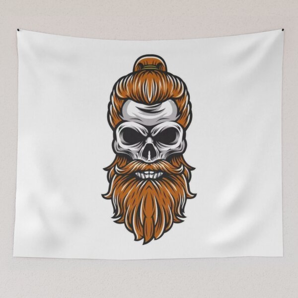Item preview, skull with hair and chin - Skull - Fear - Halloween designed and sold by rahman-7.