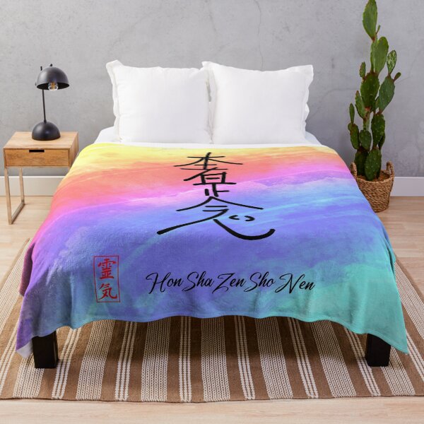 Item preview, Reiki Connection Symbol Hon Sha Zen Sho Nen colorful background designed and sold by Bluepress.
