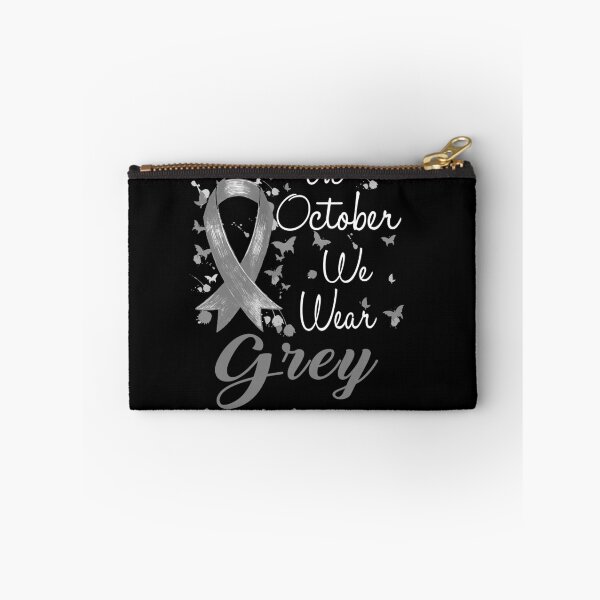 Item preview, In October We Wear Grey Ribbon Aphasia Awareness designed and sold by largellie.