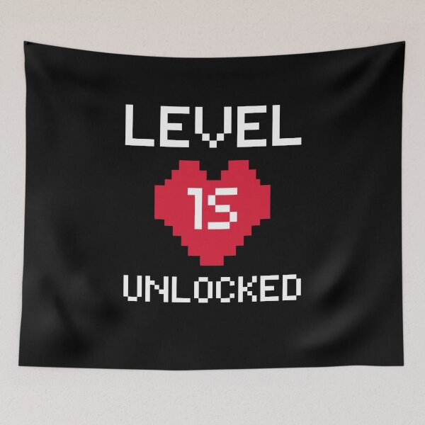 Item preview, Level 15 Unlocked - Gamer 15th Birthday - Video Game lovers designed and sold by aimanart.
