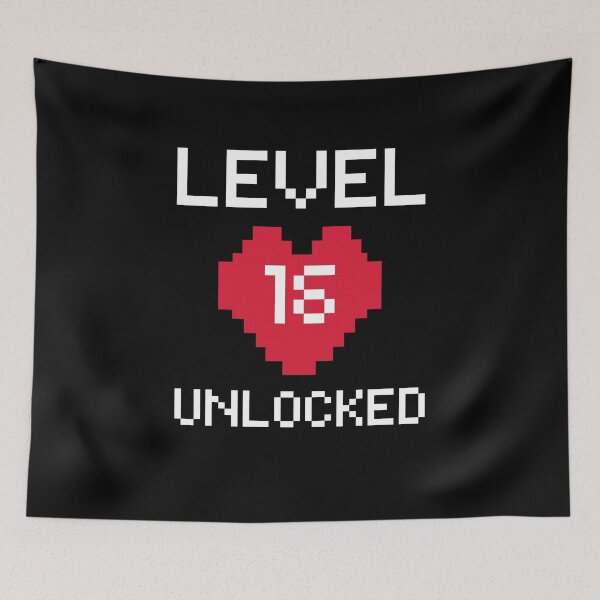 Item preview, Level 16 Unlocked - Gamer 16th Birthday - Video Game lovers designed and sold by aimanart.