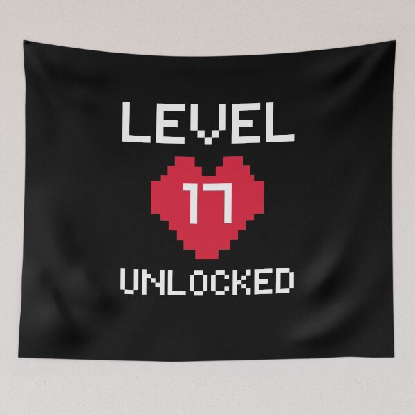 Item preview, Level 17 Unlocked - Gamer 17th Birthday - Video Game lovers designed and sold by aimanart.