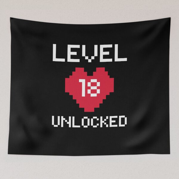 Item preview, Level 18 Unlocked - Gamer 18th Birthday - Video Game lovers designed and sold by aimanart.