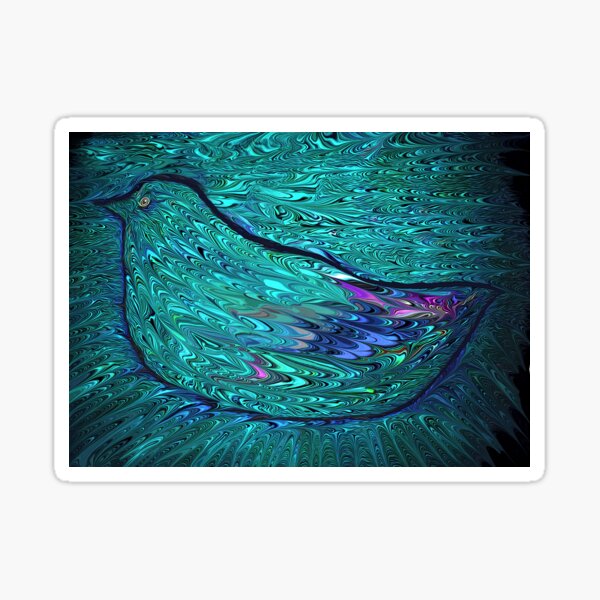 finger paint pigeon Sticker