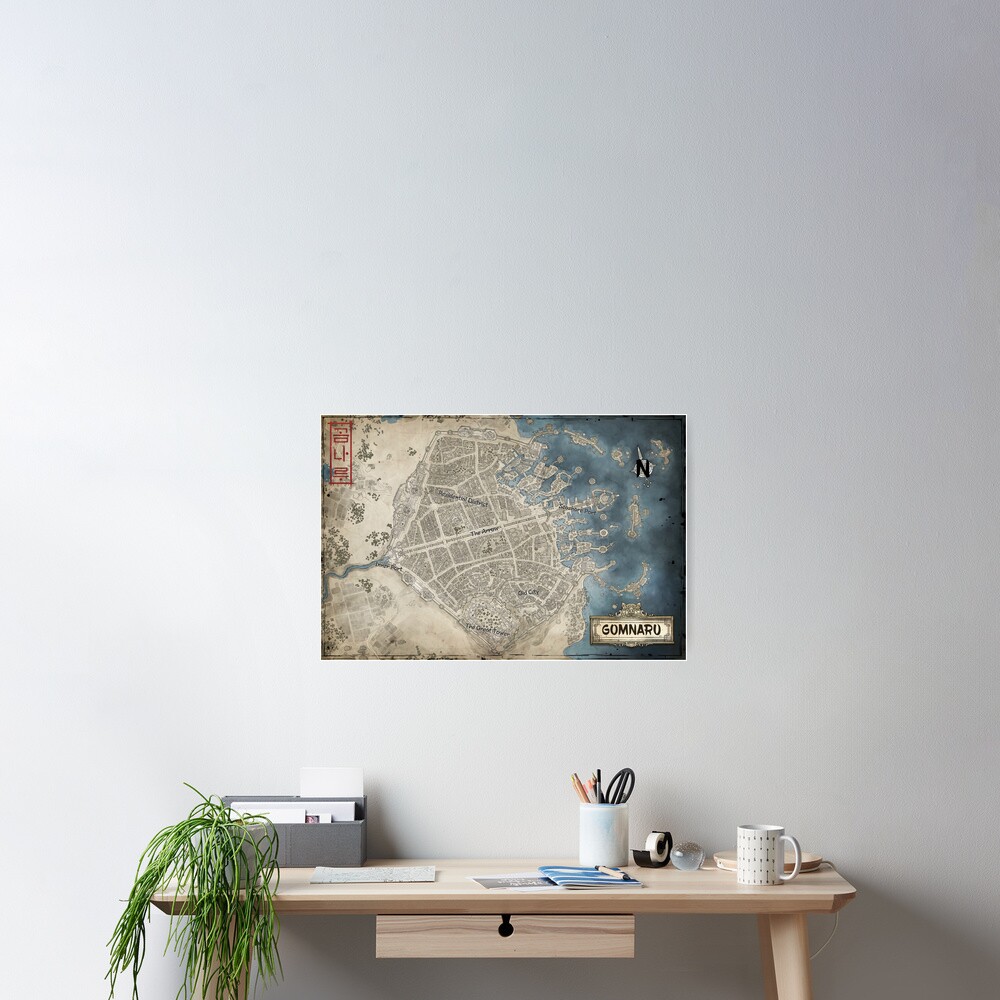 Map of Gomnaru Poster