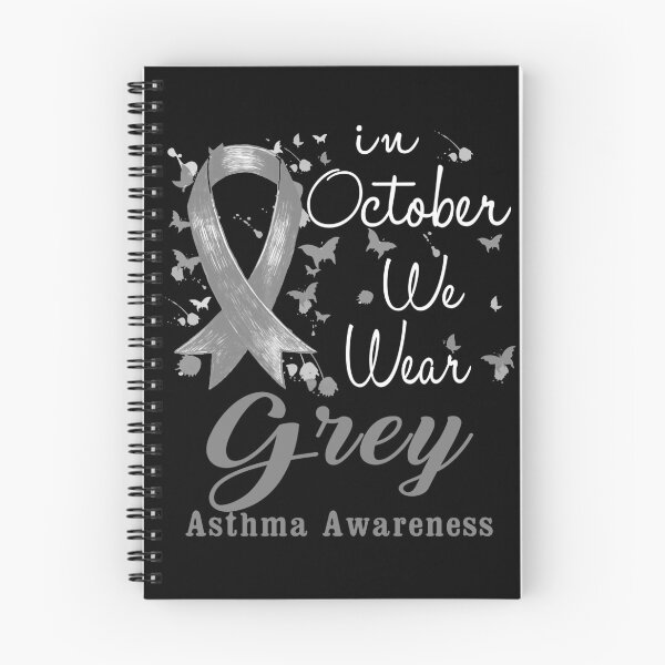 Item preview, In October We Wear Grey Ribbon Asthma Awareness designed and sold by largellie.