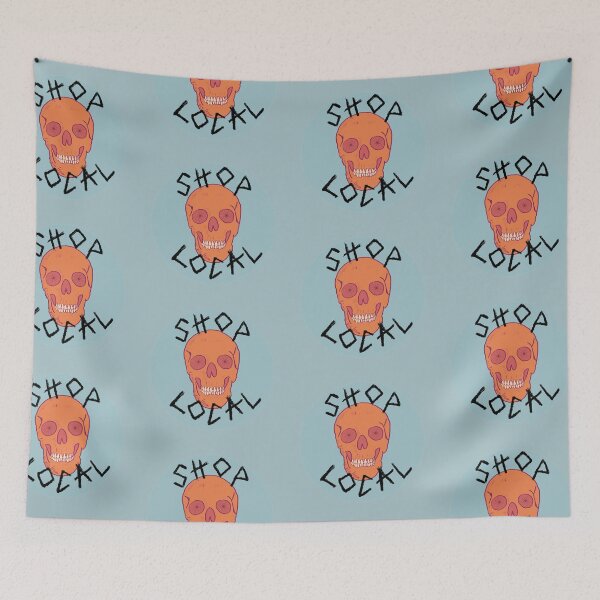 Item preview, Shop Local Skull with Bicycle Wheel Eyes 2 designed and sold by halistull.