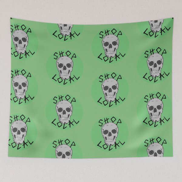 Item preview, Shop Local Skull with Bicycle Wheel Eyes 3 designed and sold by halistull.