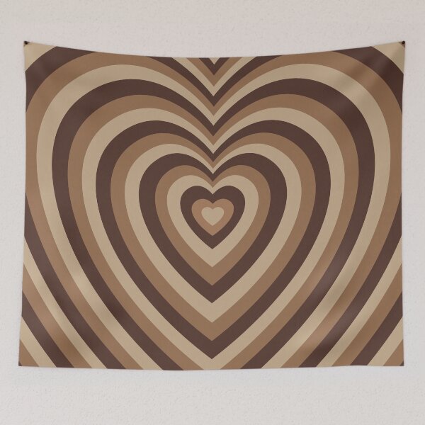 Item preview, Monotone Mocha Hearts designed and sold by LoneCrow.