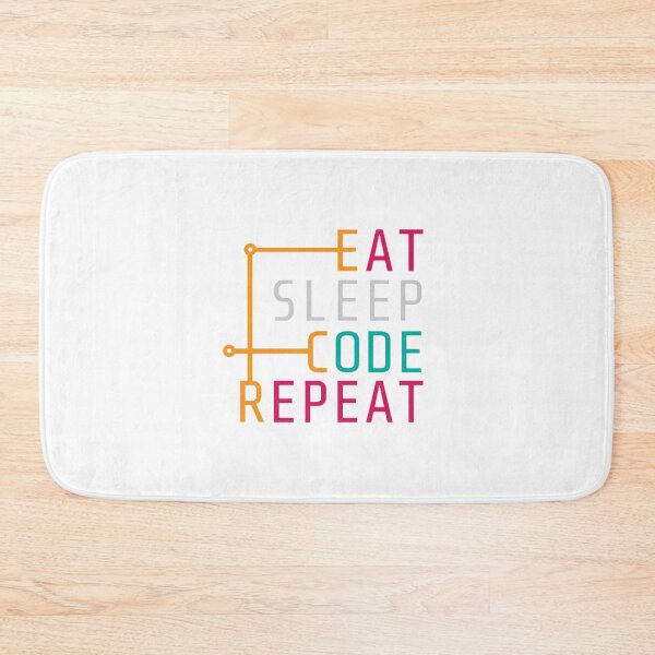 Item preview, Eat Sleep Code Repeat Slogan designed and sold by devtshirts.