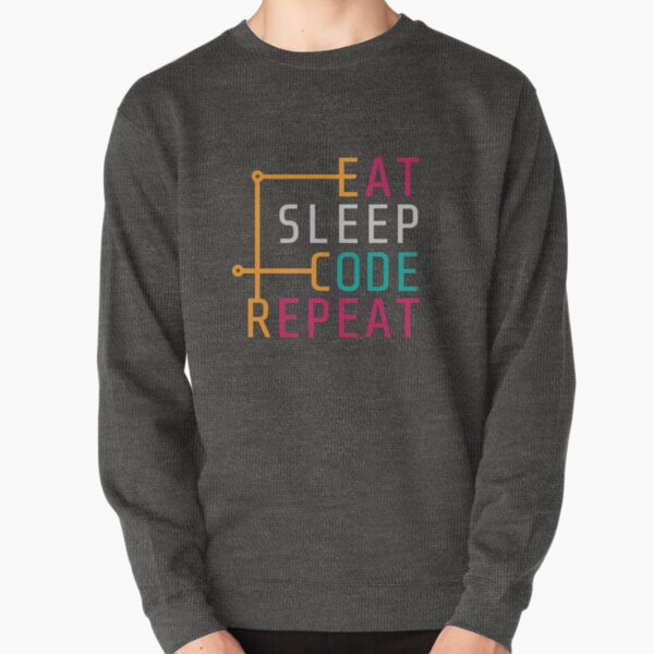 Item preview, Eat Sleep Code Repeat Slogan designed and sold by devtshirts.