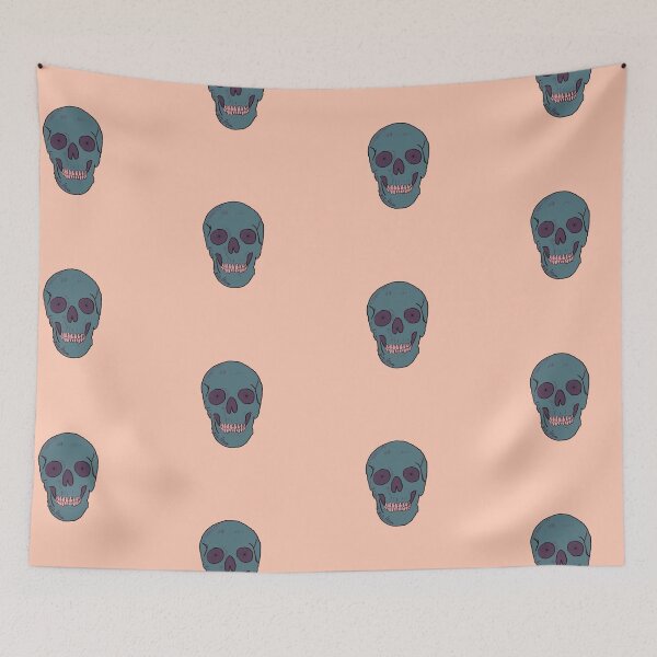 Item preview, Skull with Bicycle Wheel Eyes Blue designed and sold by halistull.