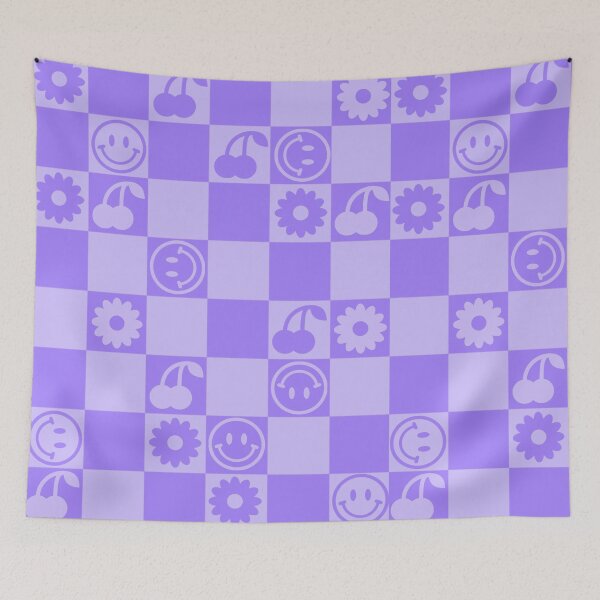 Item preview, HAPPY CHECKERS - lavender designed and sold by Julia Santos.