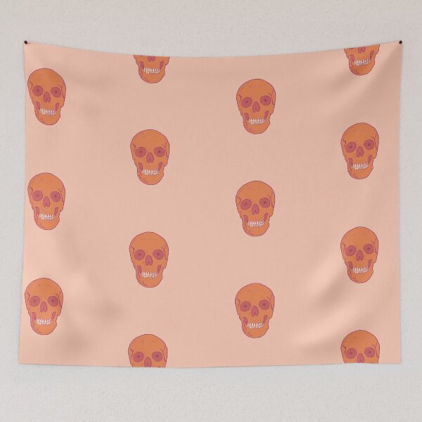 Item preview, Skull with Bicycle Wheel Eyes Orange designed and sold by halistull.
