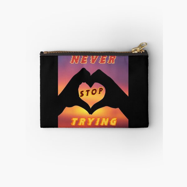 Item preview, Never stop trying inspirational wiseguy lifelong learner quote cute lovely illustration gift designed and sold by Inspirationarea.