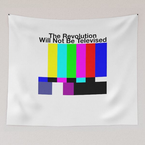 Item preview, The Revolution Will Not Be Televised TV Rainbow Signal Pattern designed and sold by blueversion.
