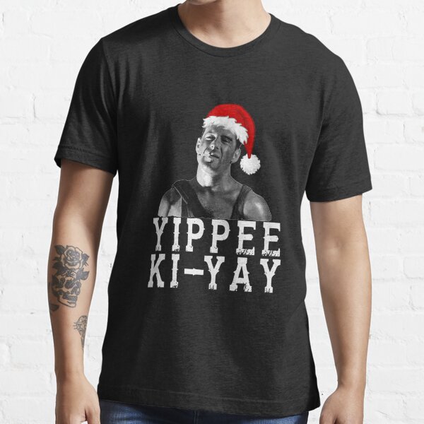 Yippee Ki Yay Original Fan Art Weihnachtsfeier Lustiger Film Film Action Hans Gruber Fall Essential T-Shirt