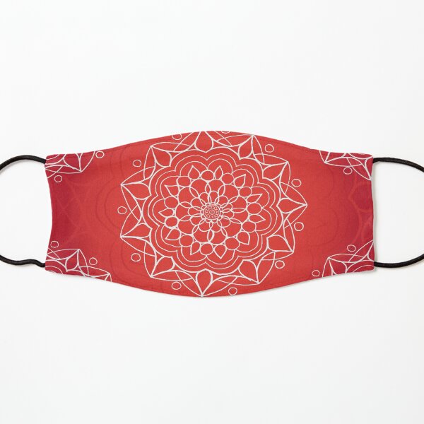 Mandala Wall Tapestry - Red/White Kids Mask