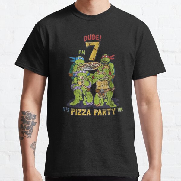  Teenage Mutant Ninja Turtles I'm 5 Dude Pizza Birthday Party T- Shirt : Clothing, Shoes & Jewelry