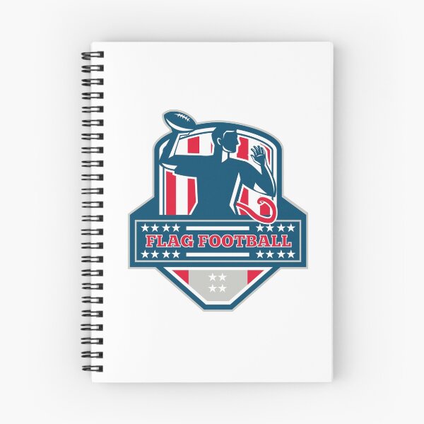 Item preview, Flag Football QB Player Passing Ball Crest Retro designed and sold by patrimonio.