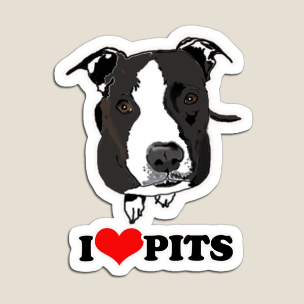 I Love Pit Bulls Magnet