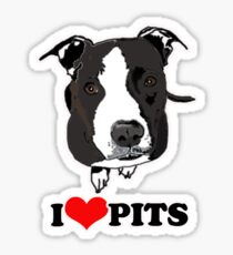 I Love Pit Bulls Sticker