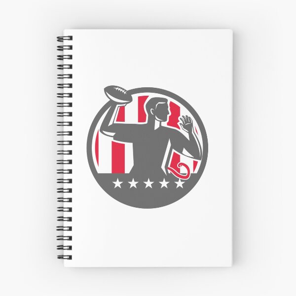 Item preview, Flag Football QB Player Passing Ball Circle Retro designed and sold by patrimonio.