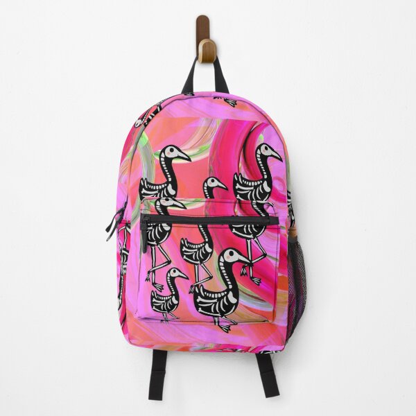 Item preview, Skeleton Flamingos on Parade designed and sold by ReignDay.