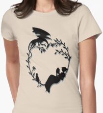 Ex Libris - Black with shadow Women's Fitted T-Shirt