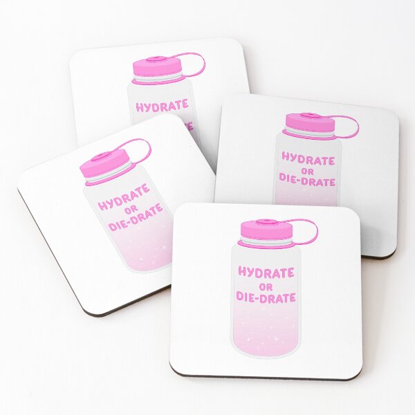 Item preview, pink hydrate or diedrate fun sparkly water bottle designed and sold by kalagesi.