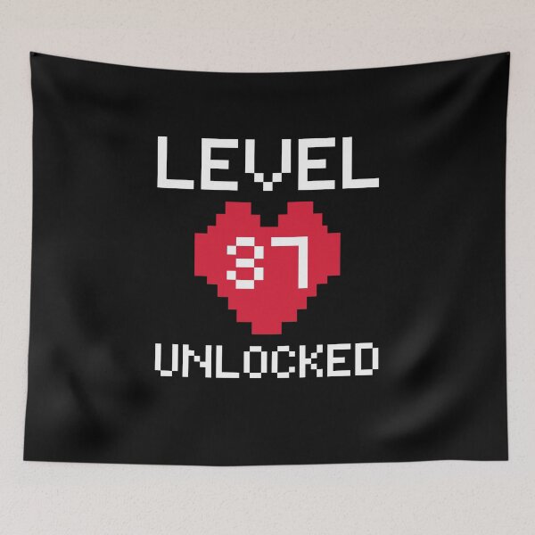 Item preview, Level 37 Unlocked - Gamer 37th Birthday - Video Game lovers designed and sold by aimanart.