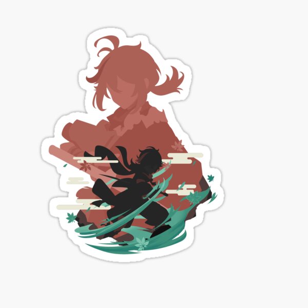 Kazuha Genshin Impact Glänzender Sticker