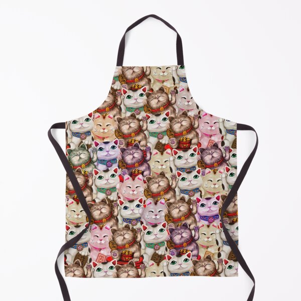 Item preview, Maneki-neko cats pattern designed and sold by k9printart.