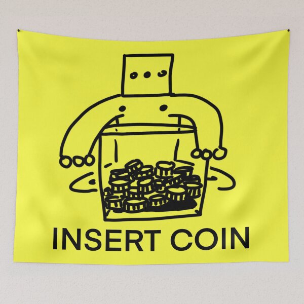 Item preview, Robot with Coinbox 'Insert Coin' Cool Drawing by Ungomario designed and sold by ungomario.