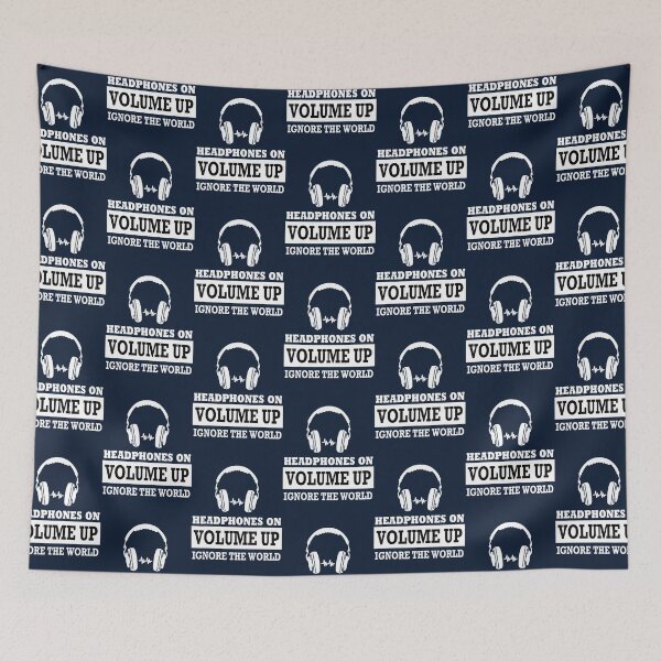 Item preview, Headphones on Volume up ignore the World designed and sold by Simakai.